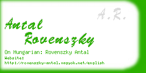 antal rovenszky business card